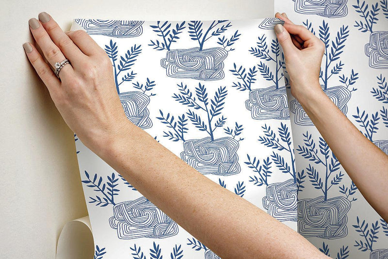 Wallpaper Seedlings Peel & Stick Wallpaper // Blue 