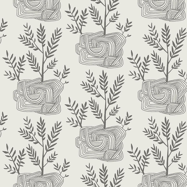 Wallpaper Seedlings Peel & Stick Wallpaper // Grey 