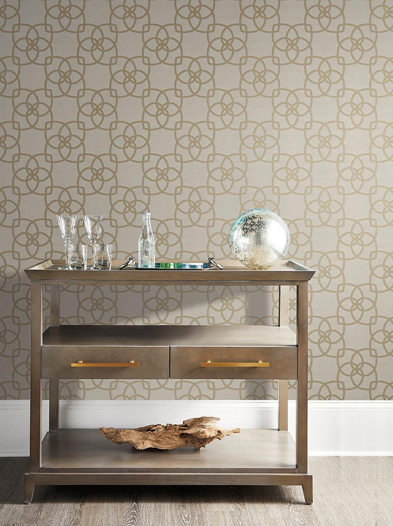 Wallpaper Serendipity Wallpaper // Cream & Gold Metallic 