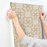 Wallpaper Serendipity Wallpaper // Cream & Gold Metallic 