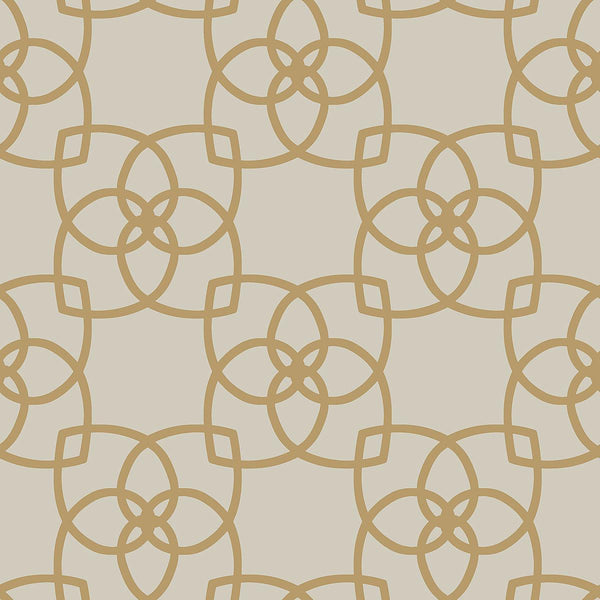 Wallpaper Serendipity Wallpaper // Cream & Gold Metallic 