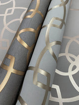 Wallpaper Serendipity Wallpaper // Grey & Gold Metallic 