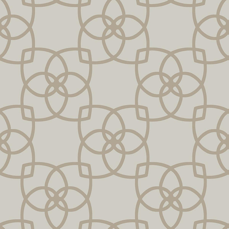 Wallpaper Serendipity Wallpaper Sample // Light Grey & Light Brown 8 x 10 
