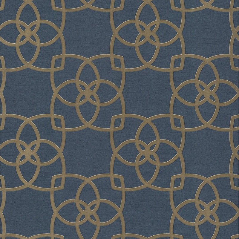 Wallpaper Serendipity Wallpaper Sample // Navy 8 x 10 