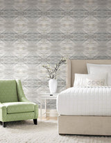 Wallpaper Serene Jewel Wallpaper // Grey 