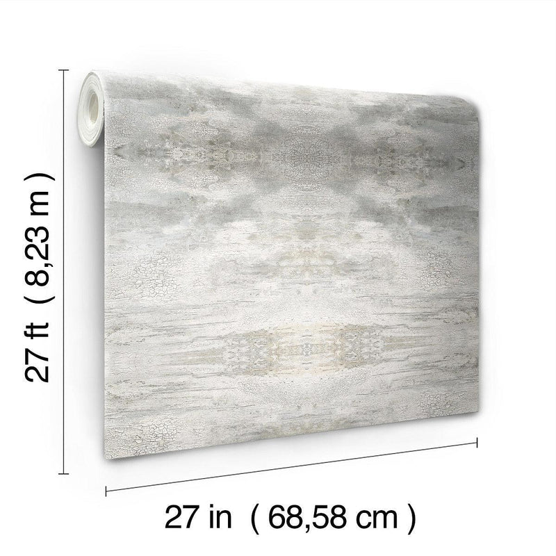 Wallpaper Serene Jewel Wallpaper // Grey 