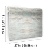 Wallpaper Serene Jewl Wallpaper // Blue & Grey 