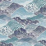 Wallpaper Shangri-La Peel & Stick Wallpaper // Navy Blue 