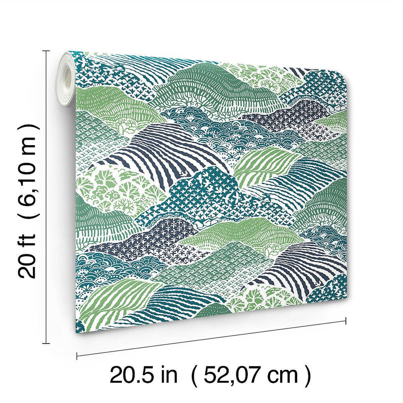 Wallpaper Shangri-La Peel & Stick Wallpaper // Palm Green 