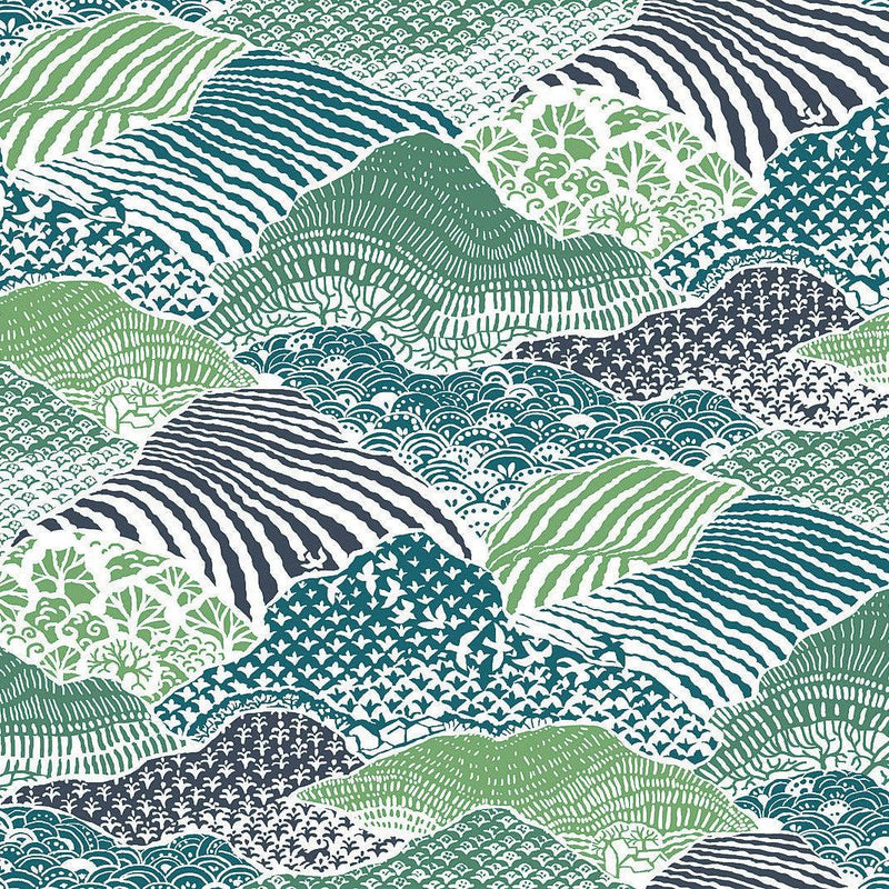 Wallpaper Shangri-La Peel & Stick Wallpaper Sample // Palm Green 8 x 10 