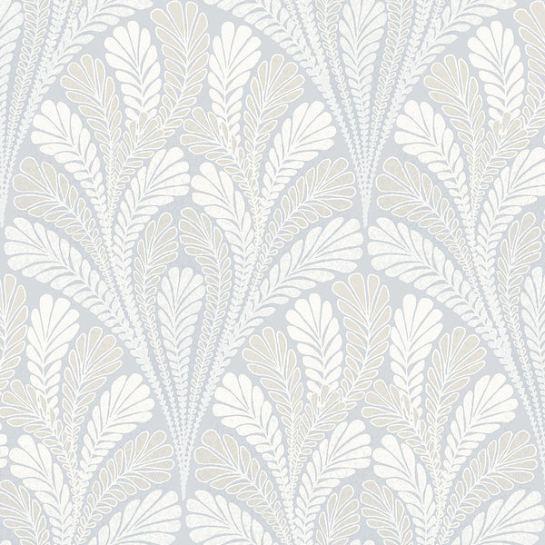 Wallpaper Shell Damask Wallpaper // Blue 