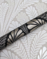 Wallpaper Shell Damask Wallpaper // Cream & Pearl 