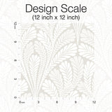 Wallpaper Shell Damask Wallpaper // Cream & Pearl 