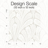 Wallpaper Shell Damask Wallpaper // Neutral & Pearl 