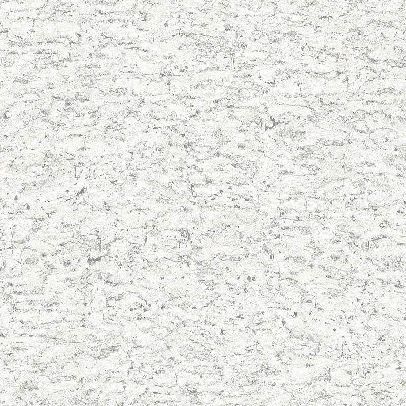 Wallpaper Shimmering Cork Peel & Stick Wallpaper Sample // White 8 x 10 
