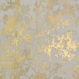 Wallpaper Shimmering Foliage Wallpaper // Almond & Gold 