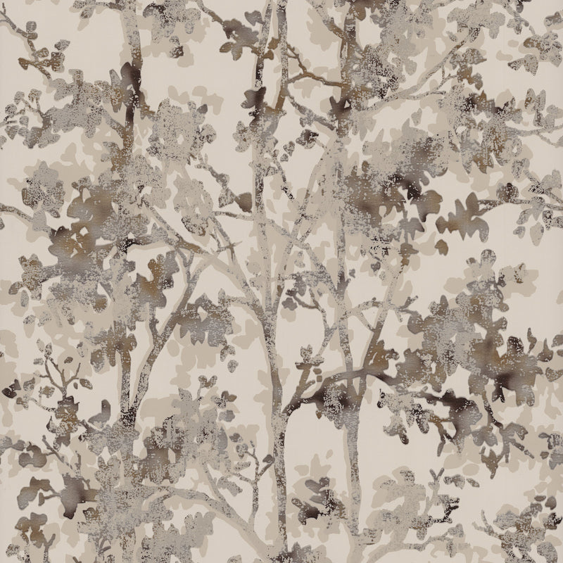 Wallpaper Shimmering Foliage Wallpaper Sample // Khaki 8 x 10 