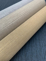 Wallpaper Shining Sisal Grasscloth Wallpaper // Beige Metallic 