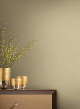 Wallpaper Shining Sisal Grasscloth Wallpaper // Tan Metallic 