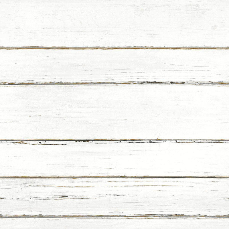 Wallpaper Shiplap Planks Wallpaper Sample // White 8 x 10 