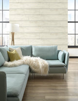 Wallpaper Shiplap Wallpaper // Grey & Off White 