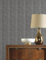 Wallpaper Shirting Plaid Wallpaper // Black 