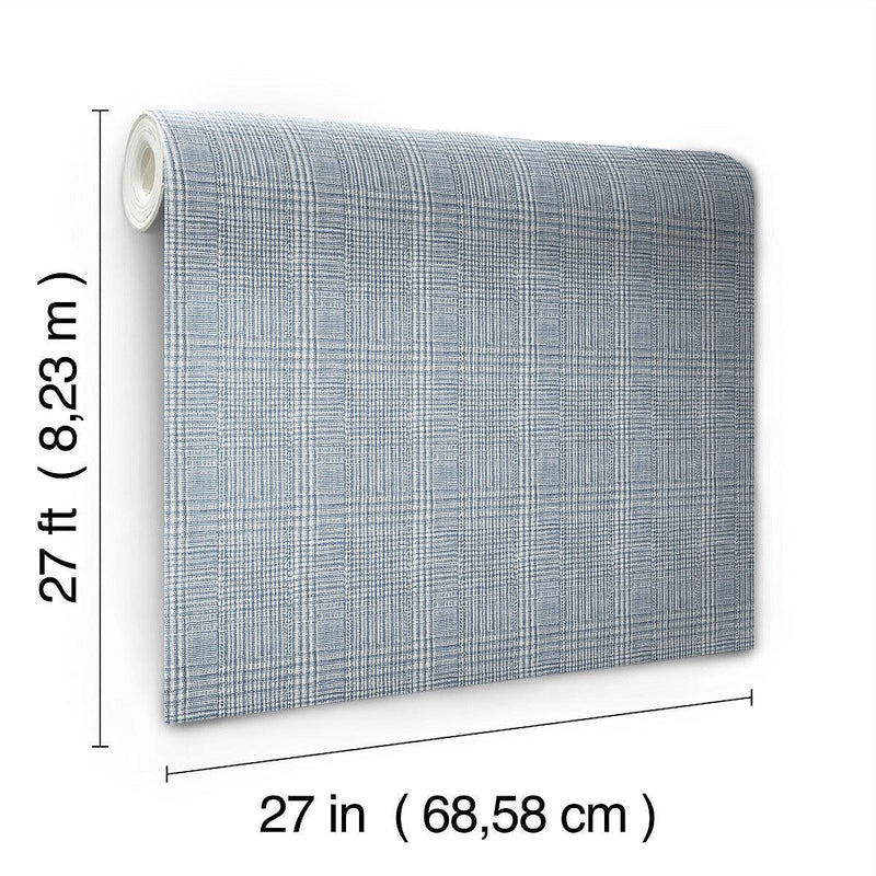 Wallpaper Shirting Plaid Wallpaper // Blue 
