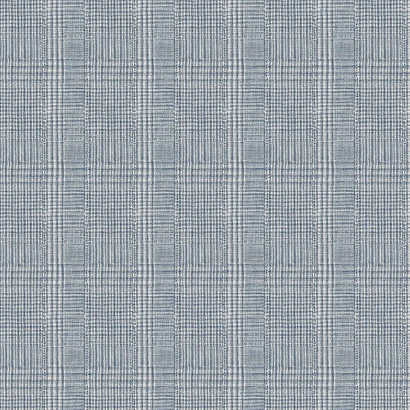Wallpaper Shirting Plaid Wallpaper Sample // Blue 8 x 10 