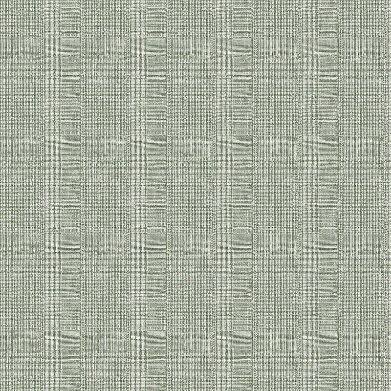 Wallpaper Shirting Plaid Wallpaper Sample // Green 8 x 10 
