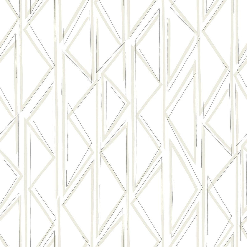 Wallpaper Sideways Sketch Wallpaper Sample // Beige 8 x 10 