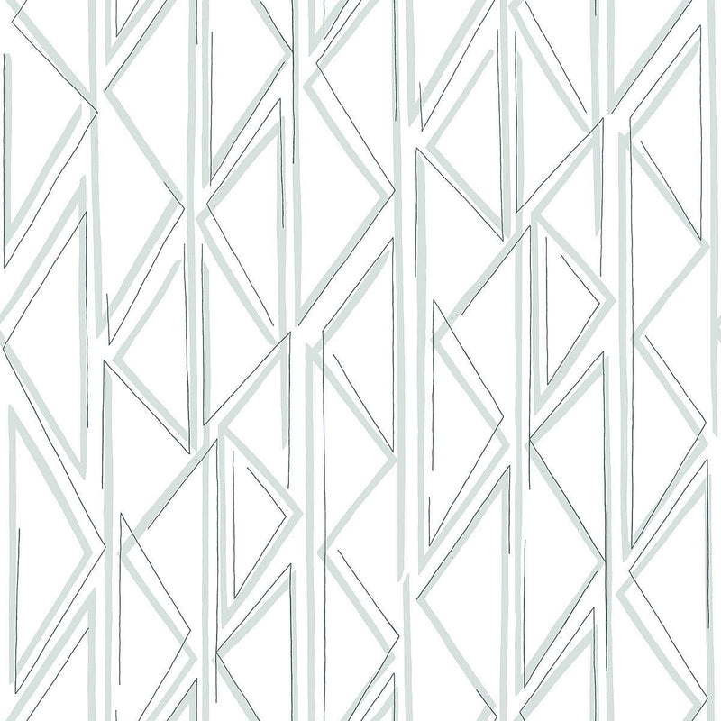 Wallpaper Sideways Sketch Wallpaper Sample // Blue 8 x 10 