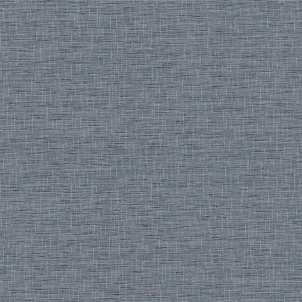 Wallpaper Silk Linen Weave Wallpaper // Navy 