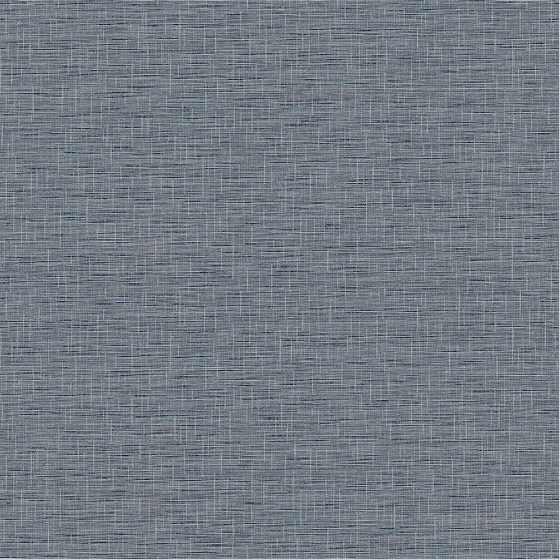 Wallpaper Silk Linen Weave Wallpaper Sample // Navy 8 x 10 