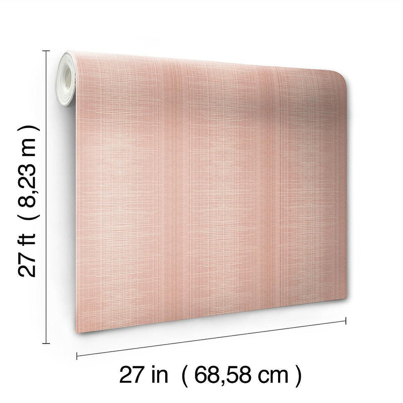 Wallpaper Silk Weave Stripe Wallpaper // Coral 