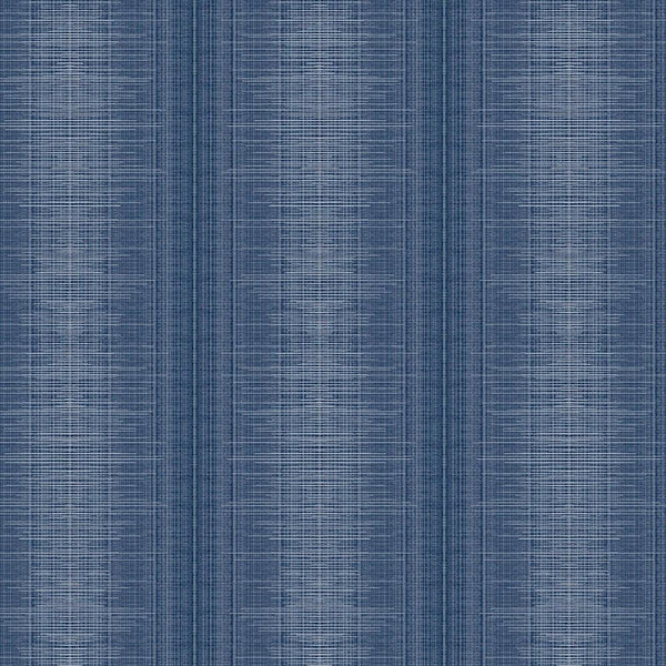 Wallpaper Silk Weave Stripe Wallpaper // Navy 