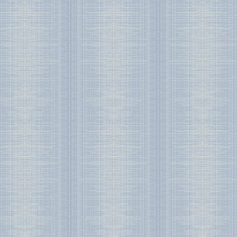 Wallpaper Silk Weave Stripe Wallpaper Sample // Blue 8 x 10 
