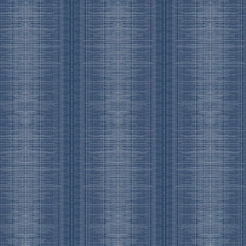Wallpaper Silk Weave Stripe Wallpaper Sample // Navy 8 x 10 