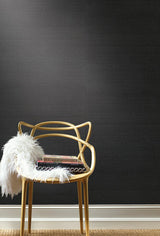 Wallpaper Sisal Grasscloth Wallpaper // Black 