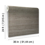 Wallpaper Sisal Grasscloth Wallpaper // Silver Metallic 