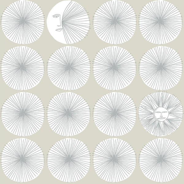 Wallpaper Soho Starburst Peel & Stick Wallpaper // Silver 