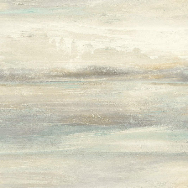 Wallpaper Soothing Mists Scenic Peel & Stick Wallpaper // Blue & Beige 