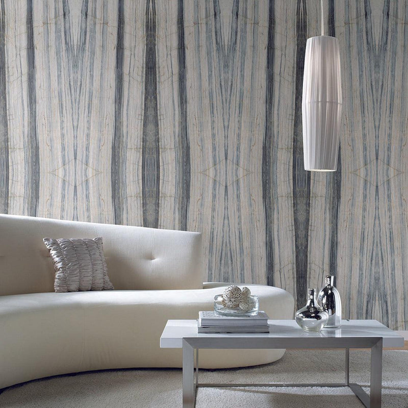 Wallpaper Spanish Marble Peel & Stick Wallpaper Sample // Grey & Blue 8 x 10 