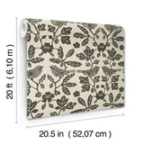 Wallpaper Sparrow & Oak Premium Peel & Stick // Linen & Charcoal 