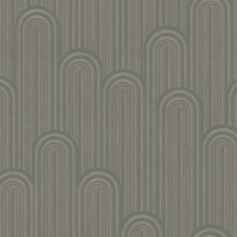 Wallpaper Speakeasy Wallpaper Sample // Black Metallic 8 x 10 