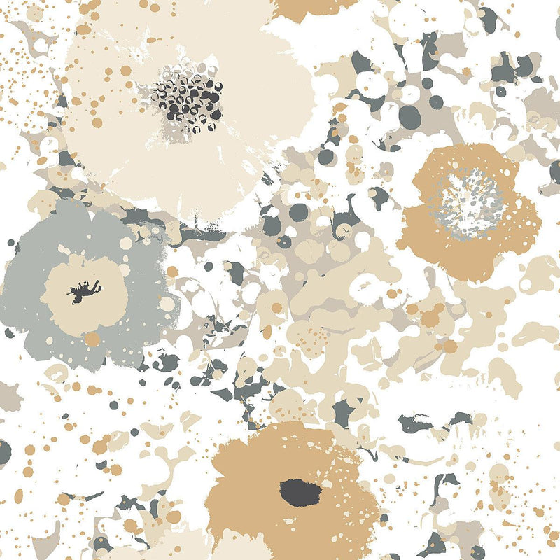 Wallpaper Spontaneity Wallpaper Sample // Black Metallic 8 x 10 