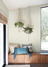 Wallpaper Stacked Scallops Wallpaper // Beige 
