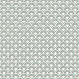 Wallpaper Stacked Scallops Wallpaper // Blue 