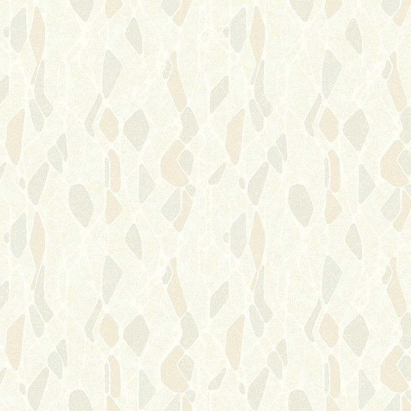 Wallpaper Stained Glass Wallpaper Sample // Beige 8 x 10 