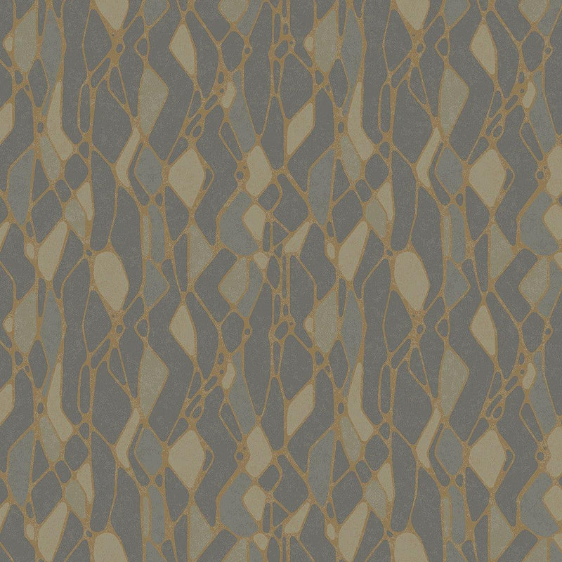 Wallpaper Stained Glass Wallpaper Sample // Dark Grey 8 x 10 