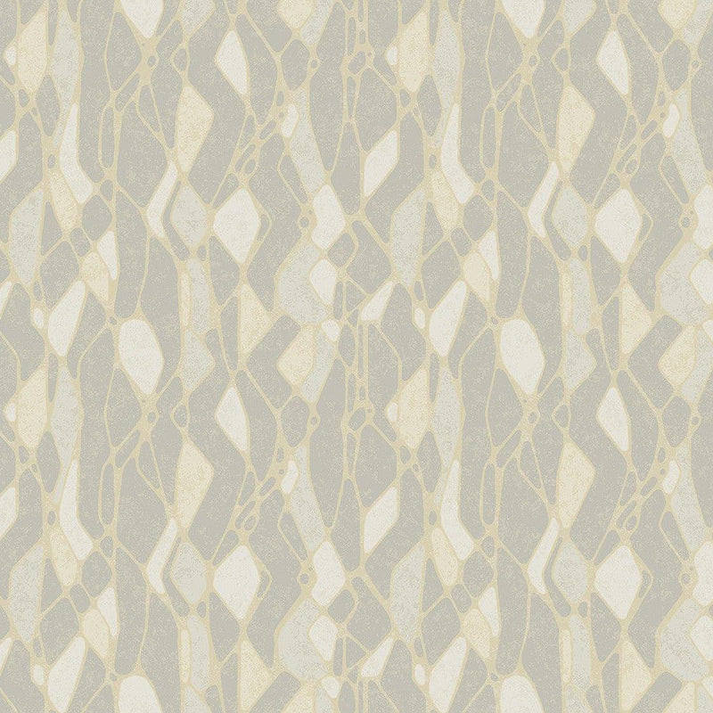 Wallpaper Stained Glass Wallpaper Sample // Grey 8 x 10 